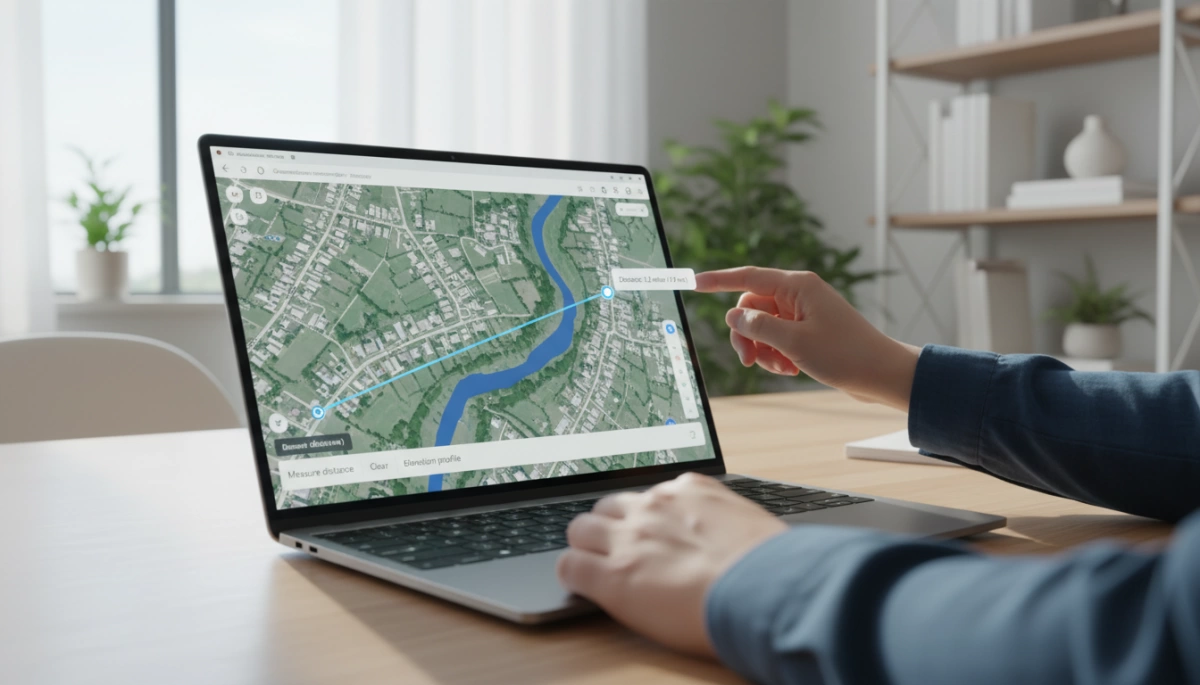 how to measure distance on google maps