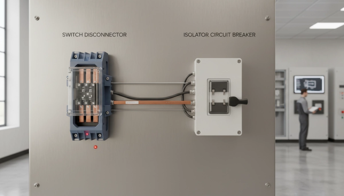 switch disconnector vs isolator circuit breaker comparison