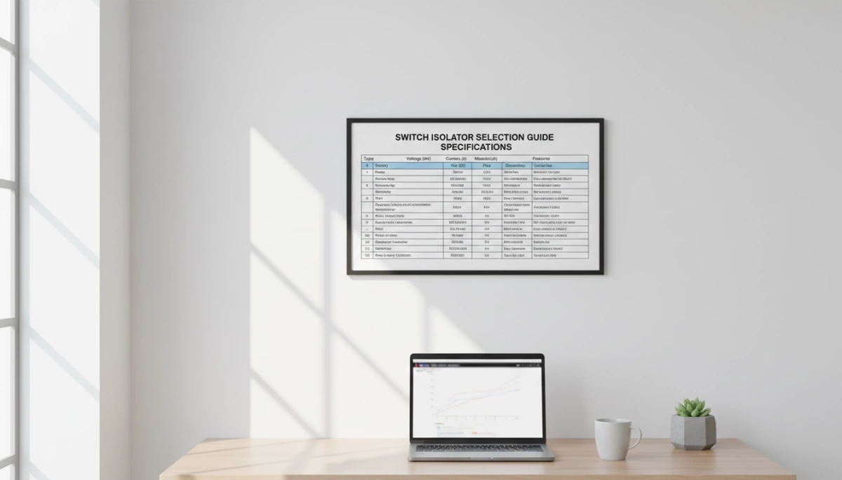 switch isolator selection guide specifications