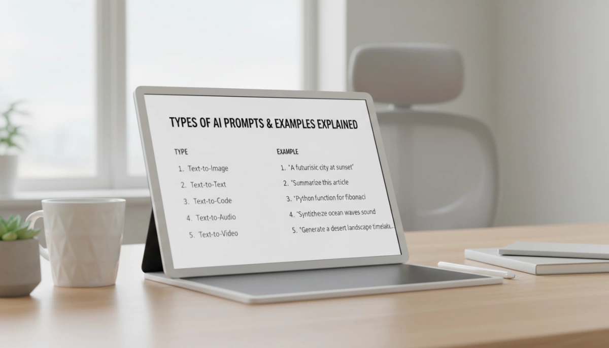 Types of AI Prompts and Examples Explained