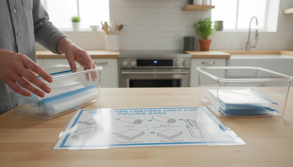 Hướng dẫn Tải Hàng cho Túi Ziplock để Tối Ưu Hóa Không Gian Hướng dẫn xếp container cho túi zip