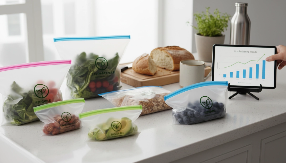 Tendenze del mercato per sacchetti Ziplock e lo spostamento verso opzioni riutilizzabili sostenibili Buste ZIPLOCK ecologiche, tendenze di mercato in Italia