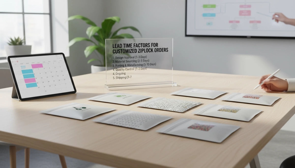 Estrutura de Lead Time para Pedidos de Sacos Ziplock Explicada Claramente Fatores de Lead Time para Pedidos Personalizados de Ziplock