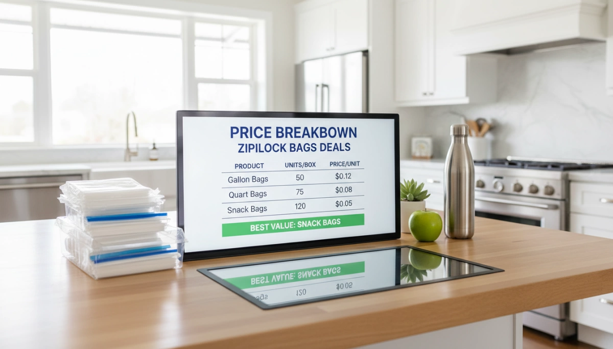 Price Breakdown for Ziplock Bags Cost per Size and Bulk Savings 2 Price Breakdown for Ziplock Bags Deals