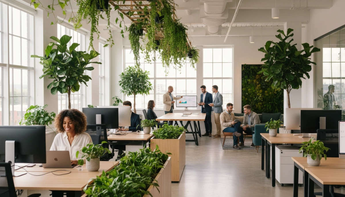 Biophilic Design Impact on Office Plants and Productivity