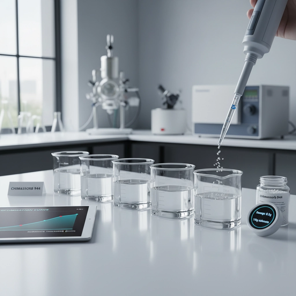 Chimassorb 944 dosage and optimization for substrate thickness