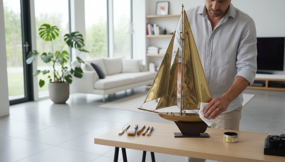 brass sailboat sculpture care and maintenance