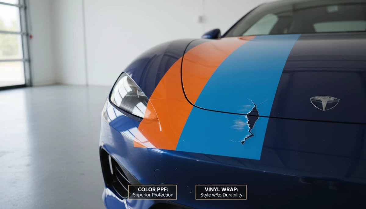 रंग PPF बनाम विनाइल व्रैप टिकाऊपन तुलना