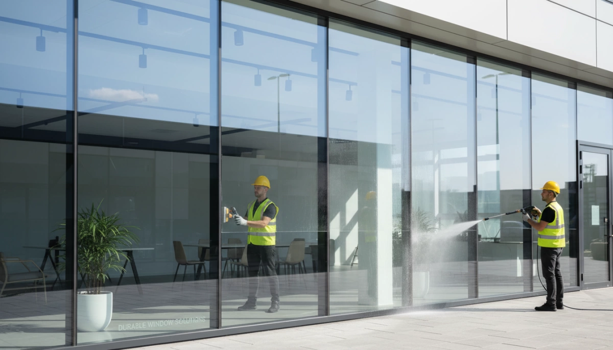 durabilidade da instalação de filme de janela arquitetônico comercial