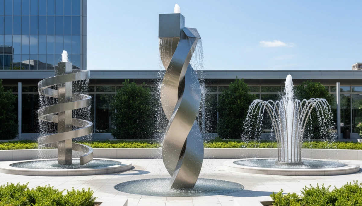 تصاميم تماثيل نافورة المياه من الفولاذ المقاوم للصدأ