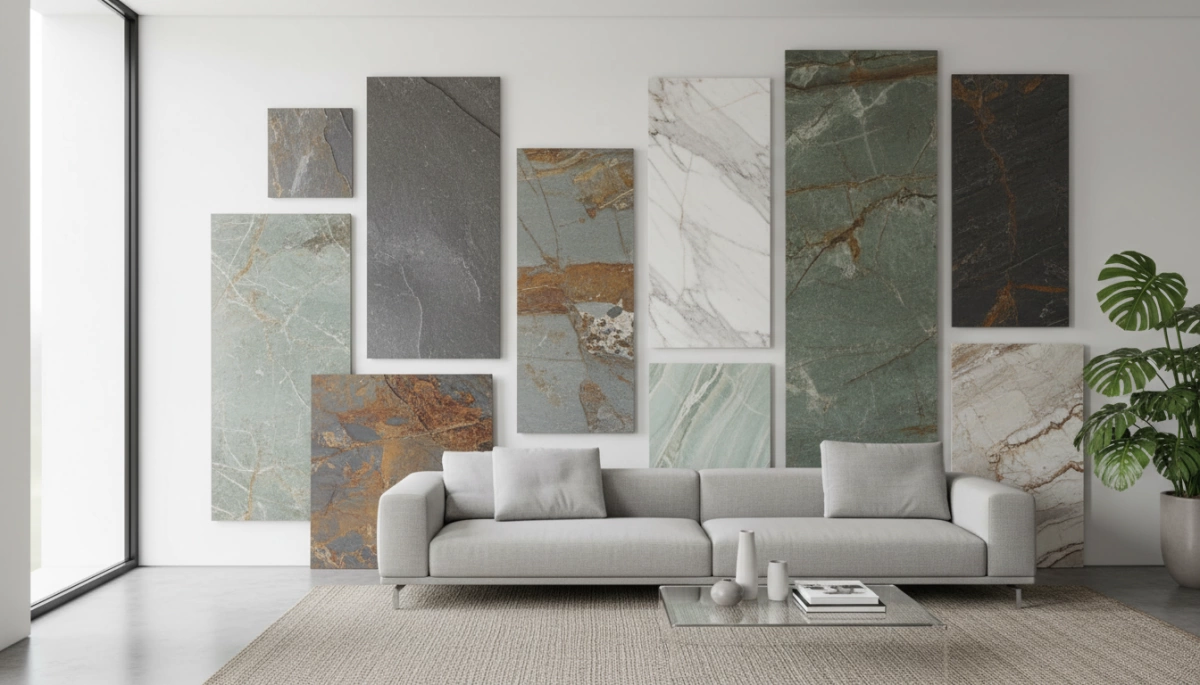 أنواع الحجر الطبيعي فائق النحافة