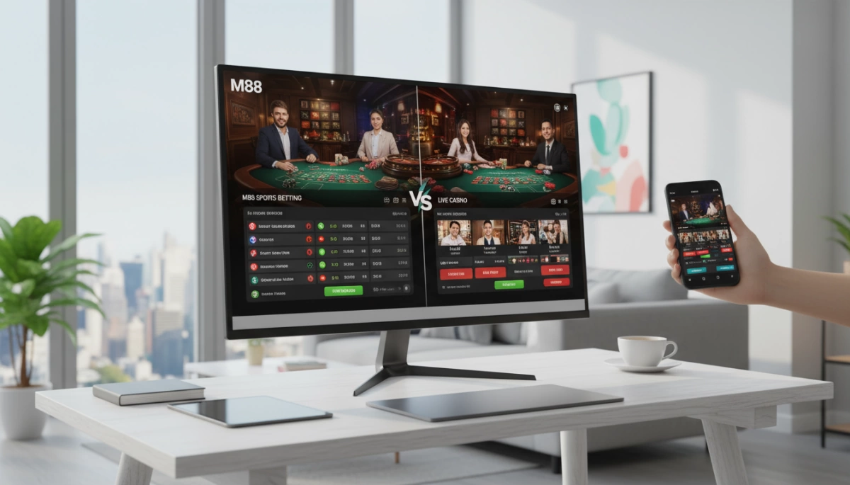 m88 sports betting live casino comparison