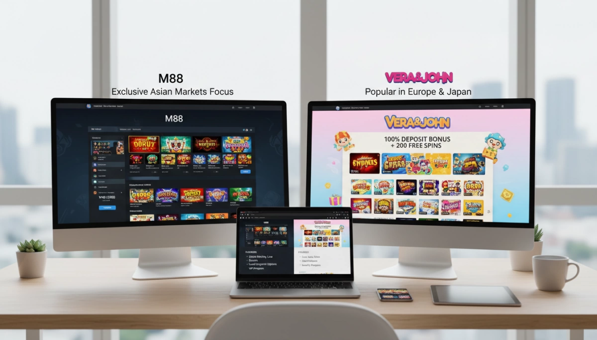 m88 vs ベラジョンカジノ comparison features