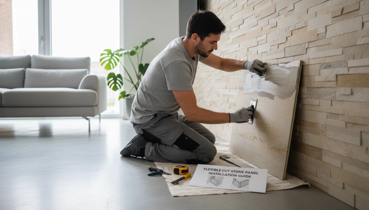 دليل تركيب ألواح الحجر المقطوع المرن