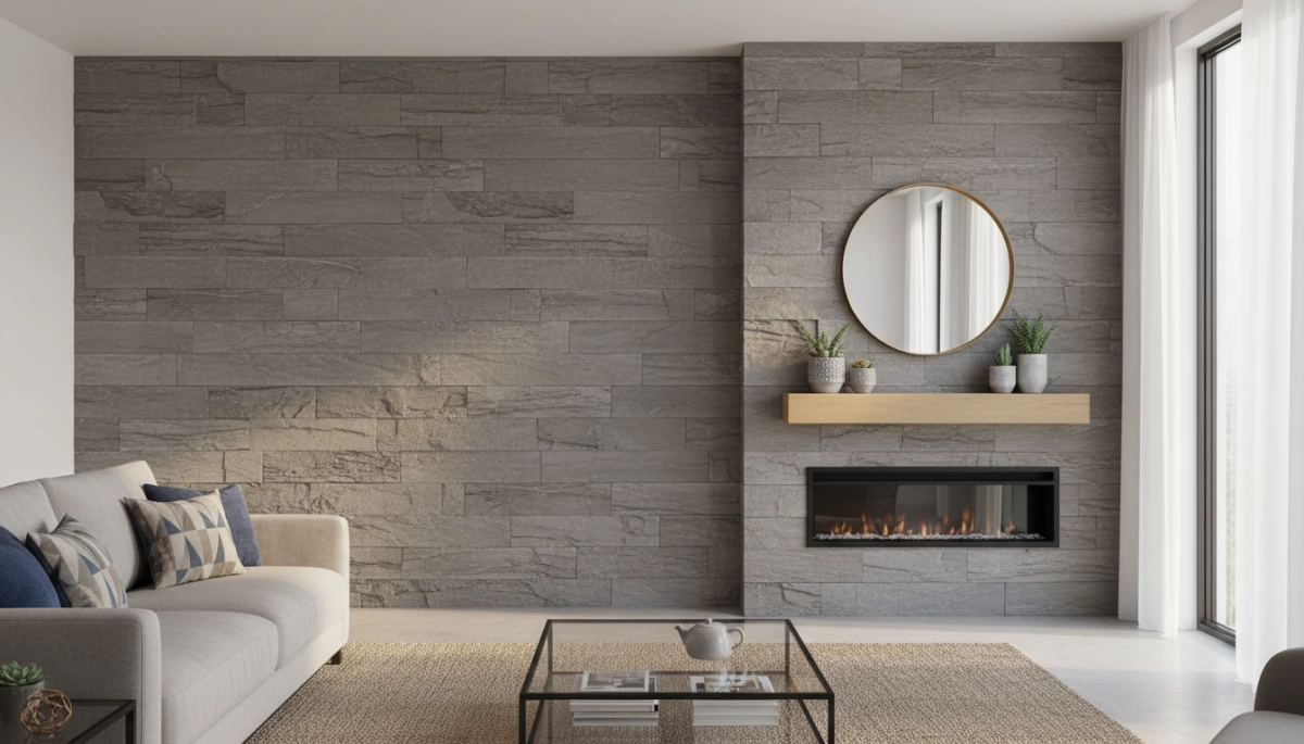 ألواح جدران من الحجر المرن المزين