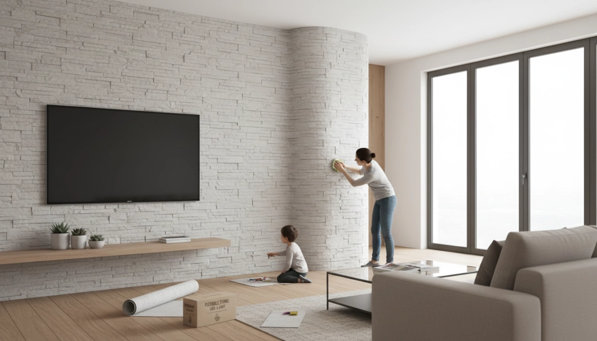 Vorteile von flexiblem Steindekor