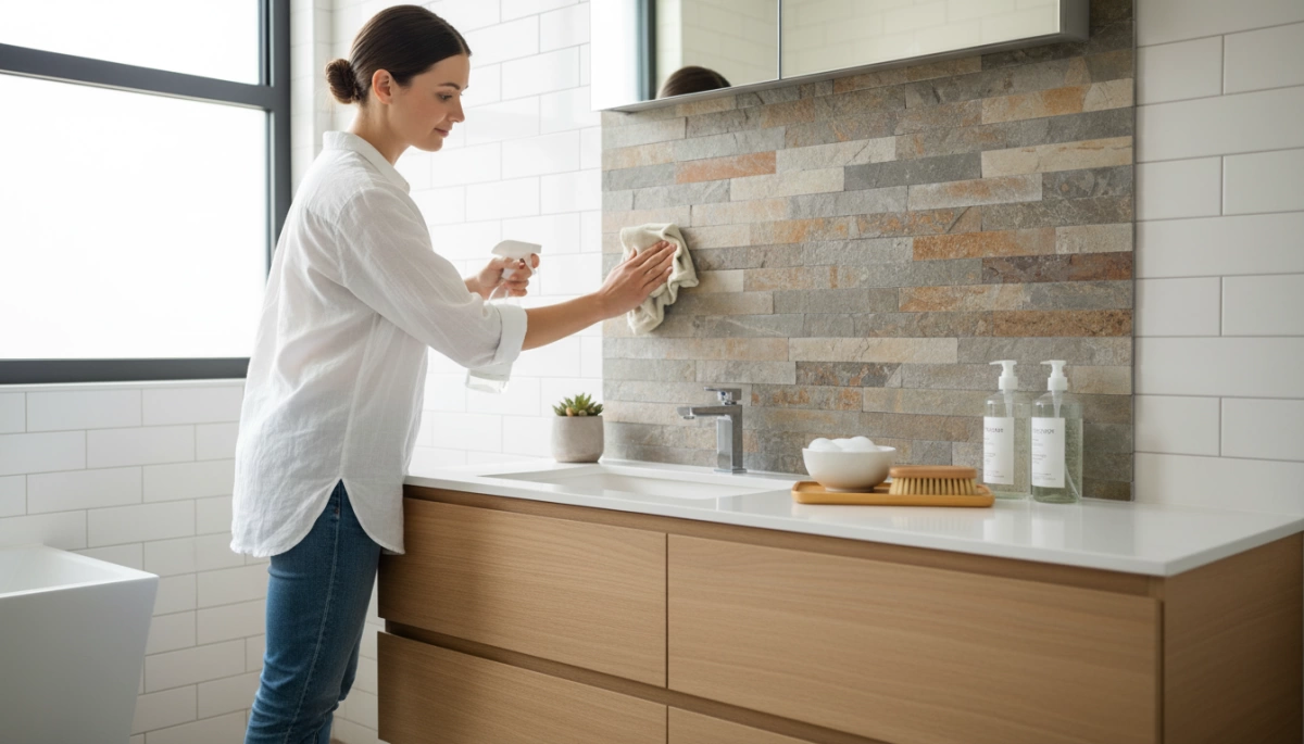 Wie man flexible Steinoberflächen sicher reinigt