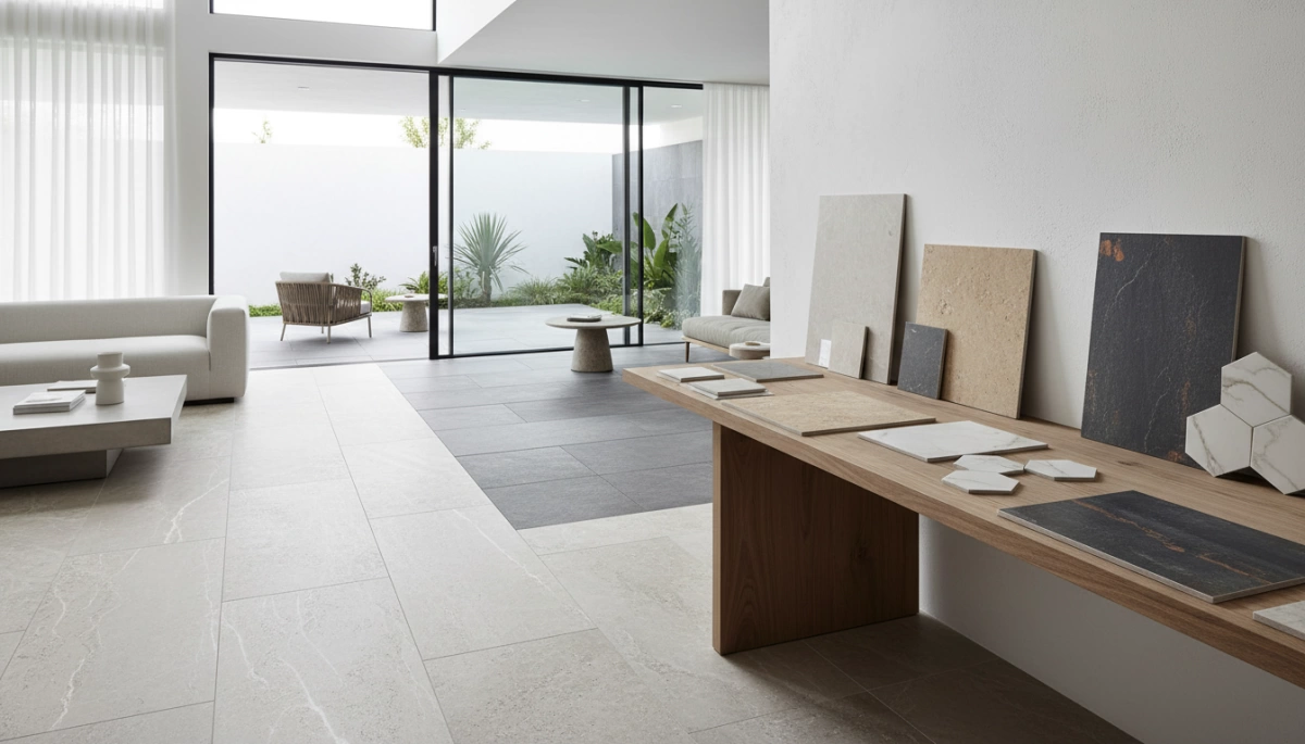 Steinoptik Porzellanfliesen Farben und Formate