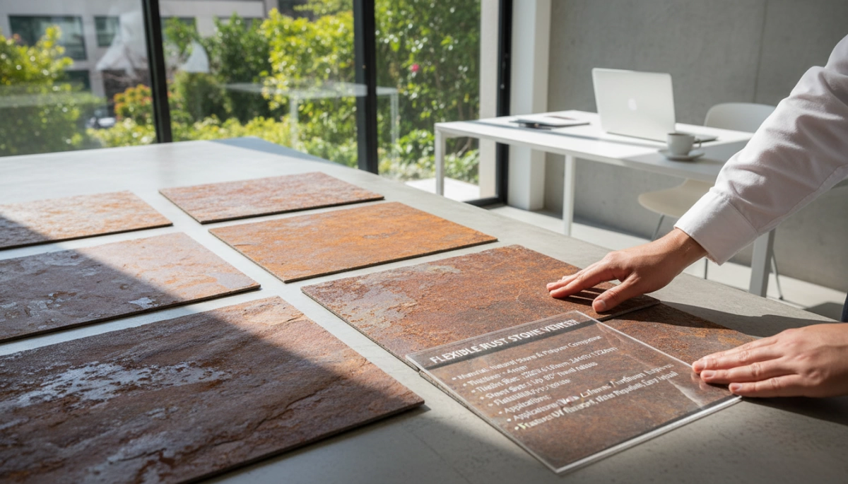 مواصفات واجهات الحجر الصدئ المرنة