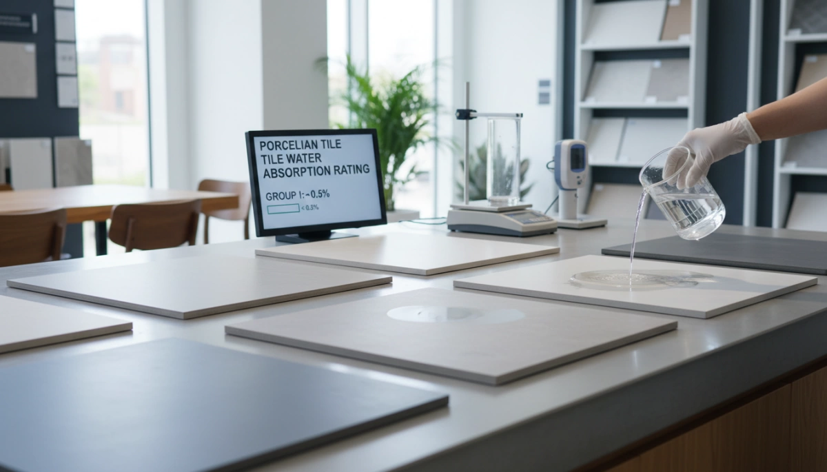 تصنيف امتصاص الماء للبلاط البورسلين