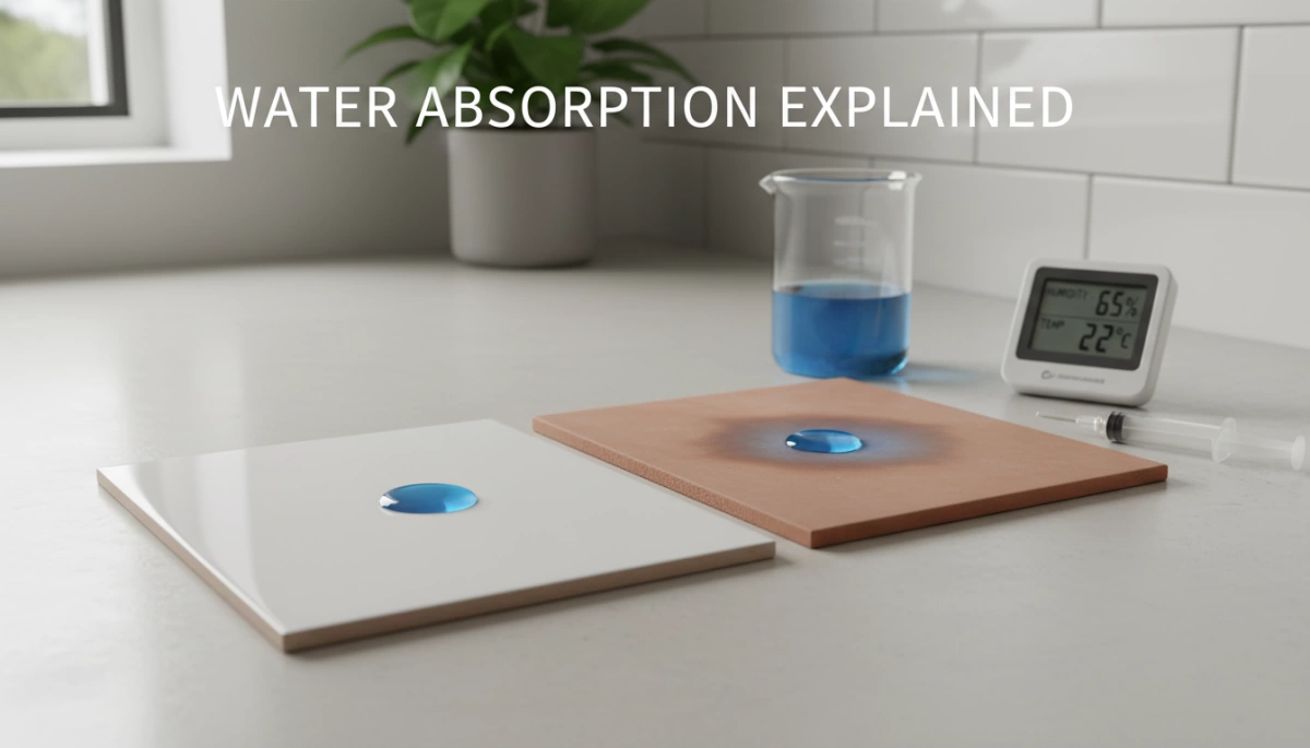شرح امتصاص الماء في البلاط