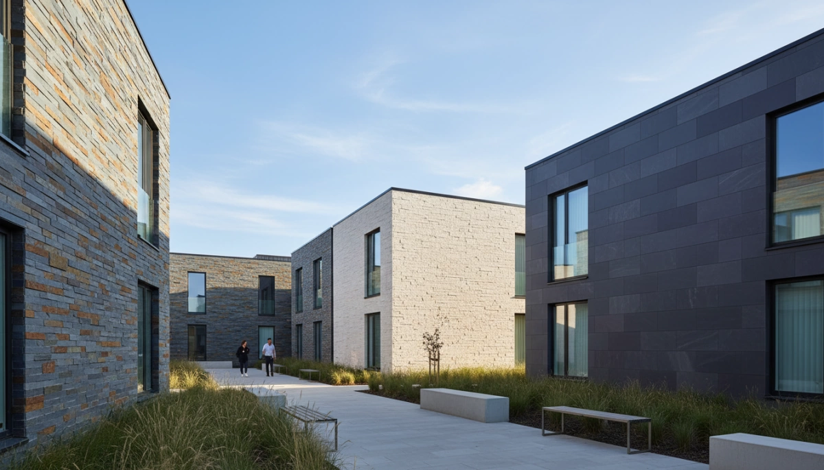 أنواع واجهات الحجر الطبيعي المرن الخارجية