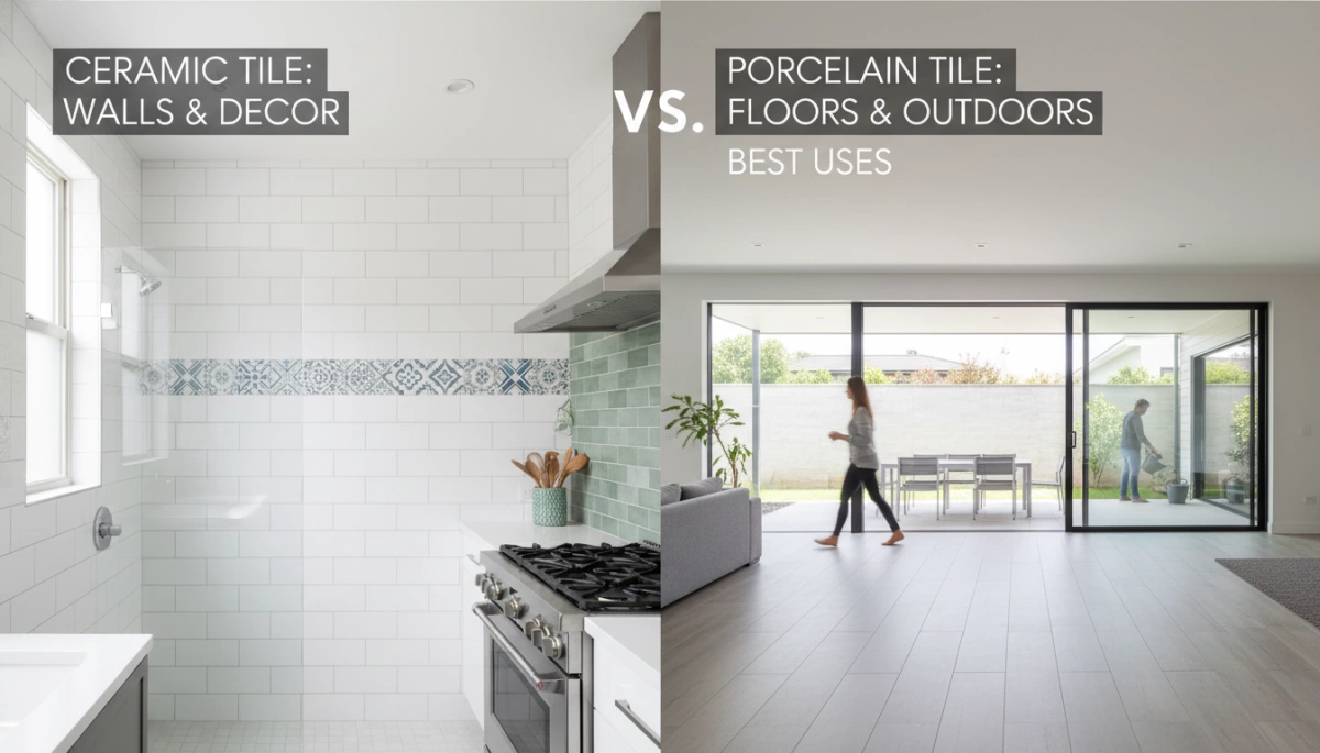 أفضل استخدامات بلاط السيراميك والبورسلين