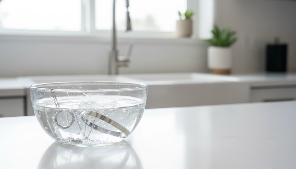 clean stainless steel jewelry with soap water