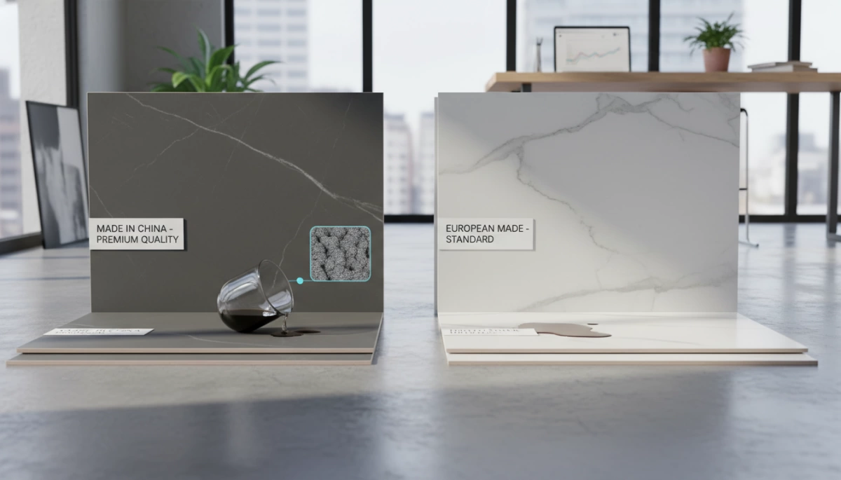 هل بلاط البورسلين المصنوع في مصر ذو جودة مقارنة