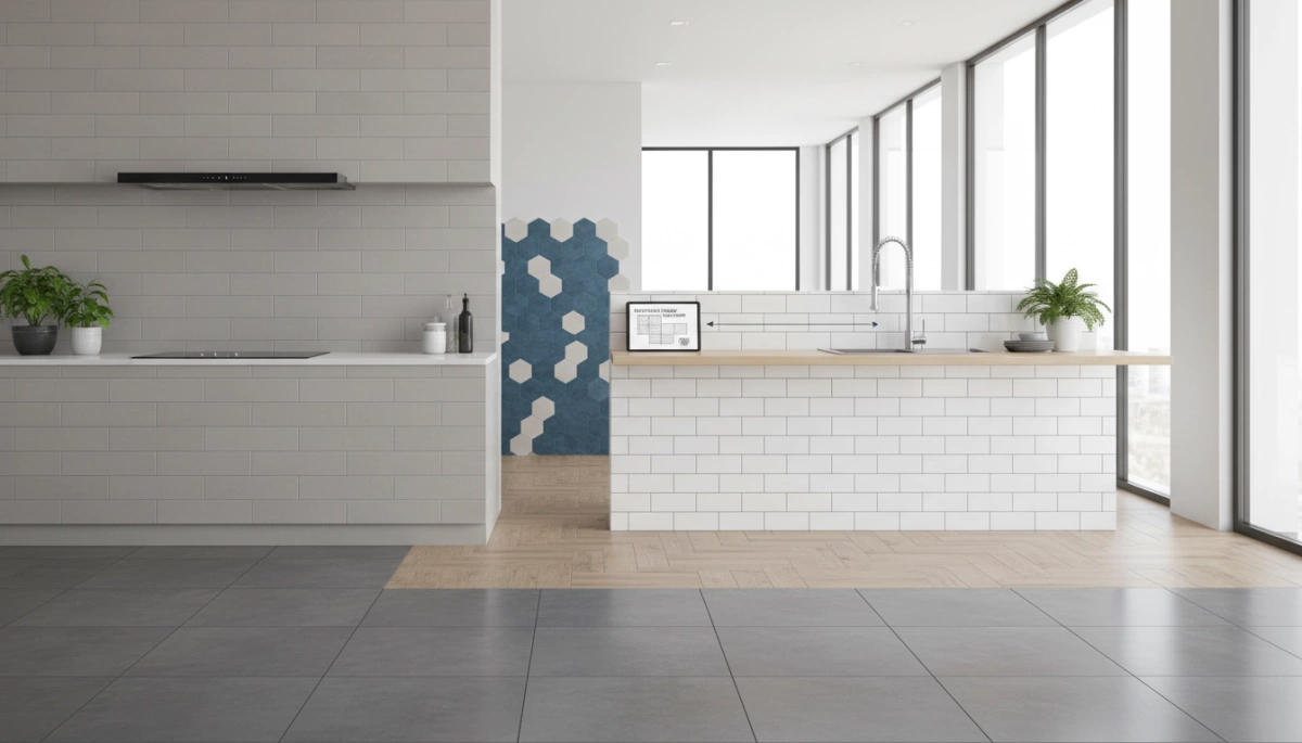 Tipps zur Auswahl der Küchenfliesengröße und -anordnung