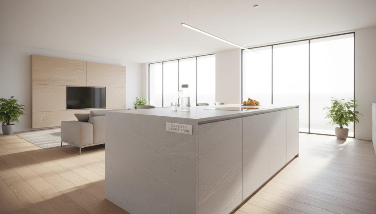 سطحات الحجر المرن سهلة التنظيف فائقة النحافة ومتينة