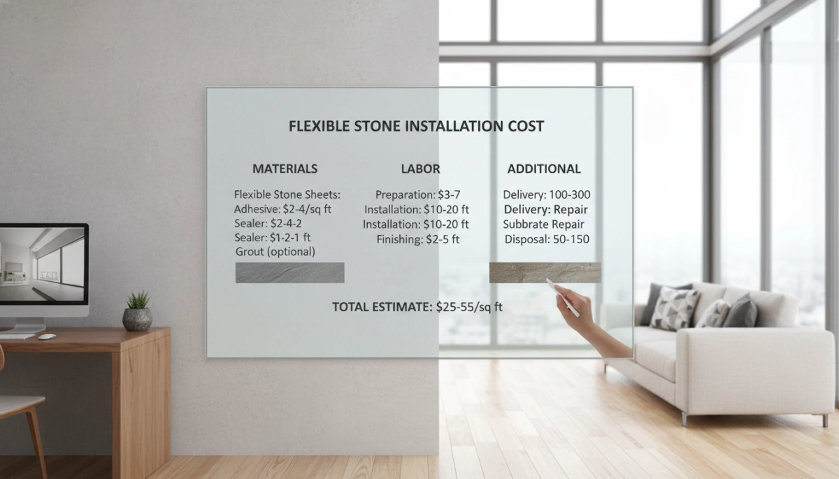 flexible stone installation cost breakdown