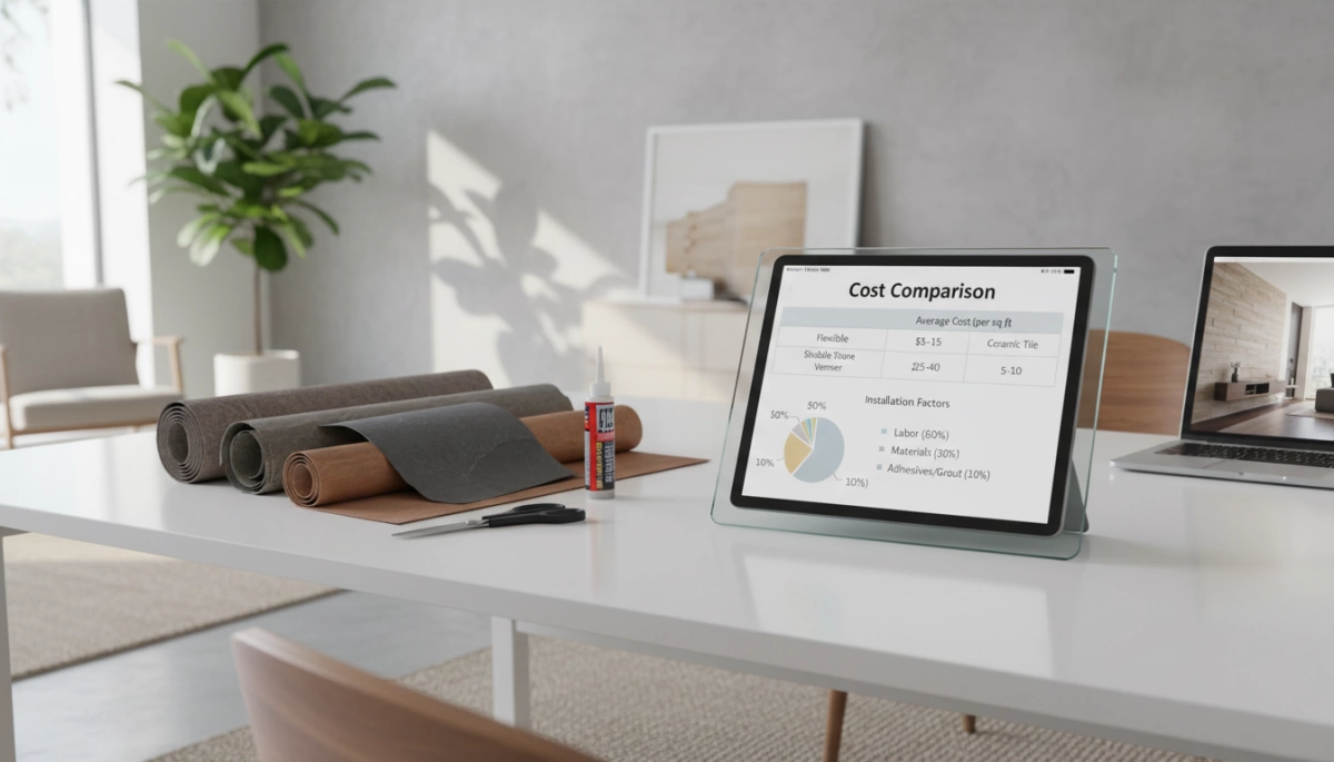 flexible stone installation cost comparison