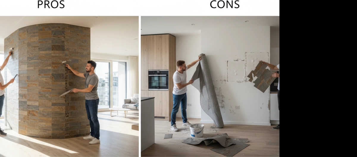 flexible stone installation pros and cons