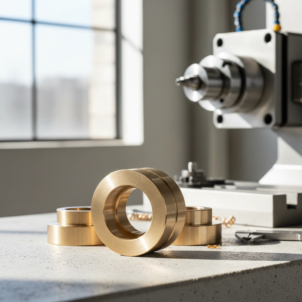 Casquillo de engranaje de latón CNC con acabados de baja fricción