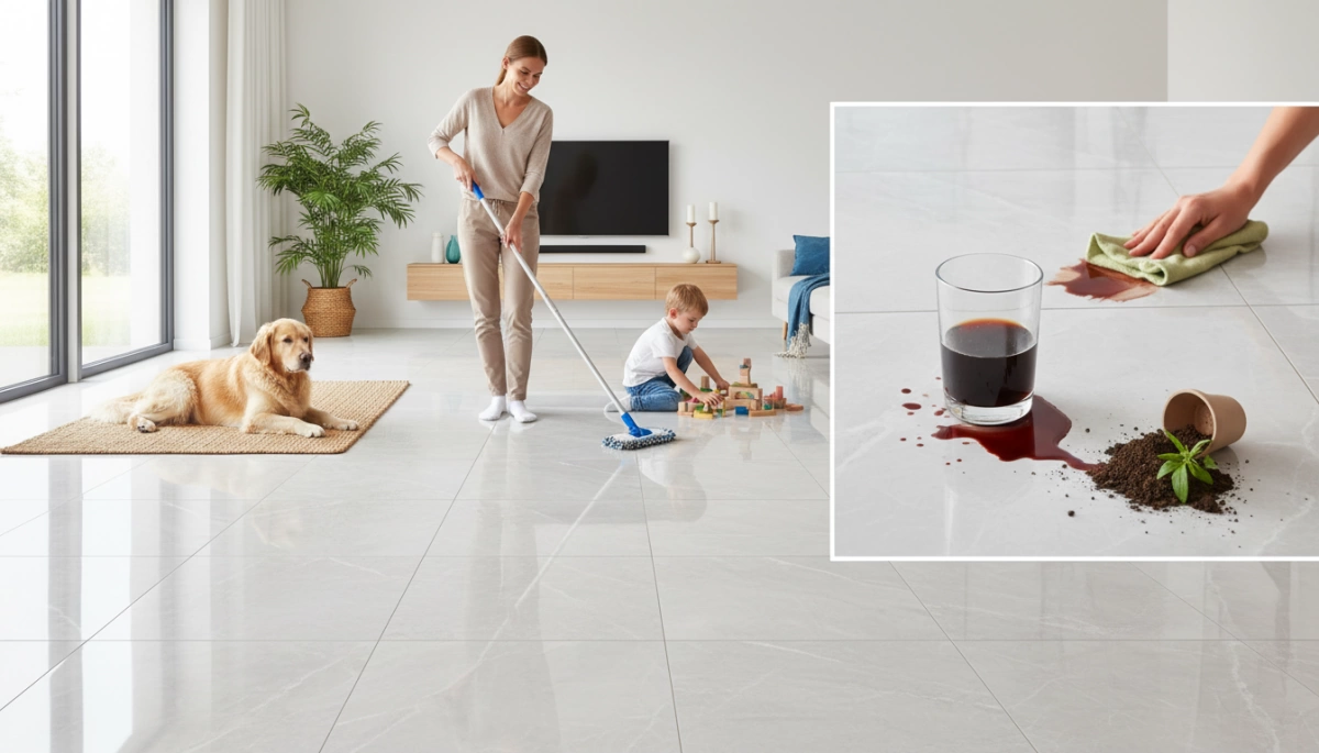 متانة وصيانة أرضيات البلاط الخزفي