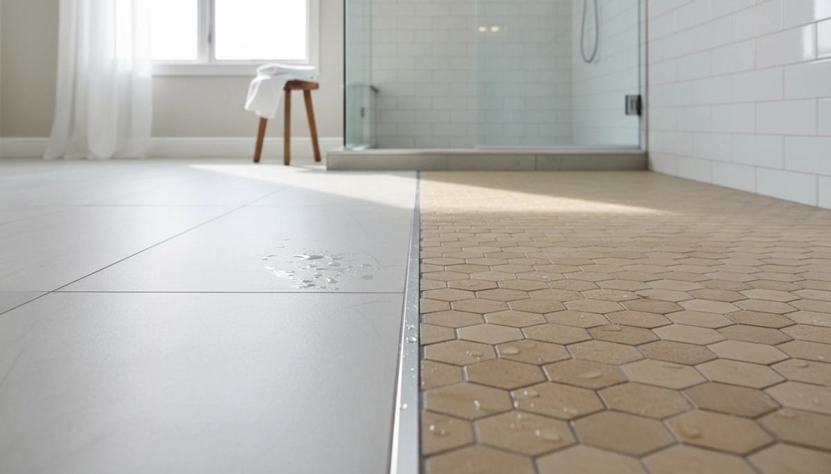 paghahambing ng porcelain shower floor tile