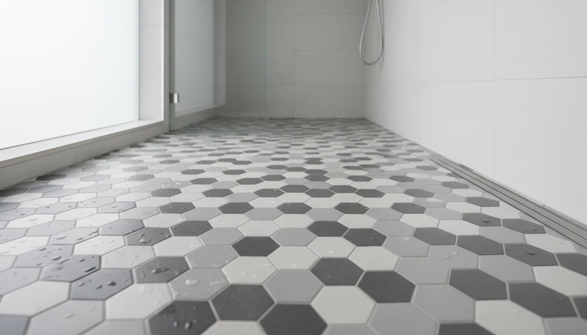 mga disenyo at pattern ng porcelain shower floor tile
