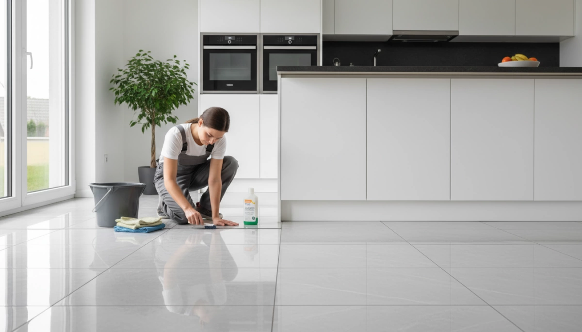 pag-install at pangangalaga ng porcelain tile flooring sa kusina