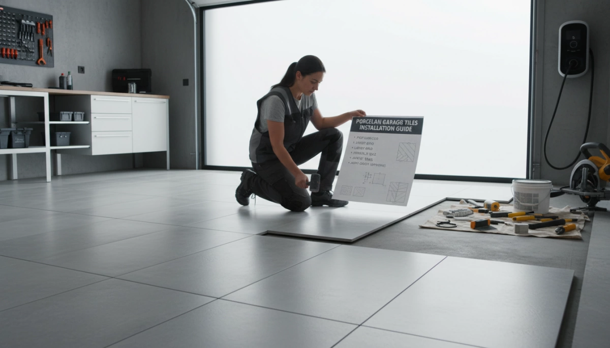 gabayan sa pag-install ng porcelain garage floor tiles