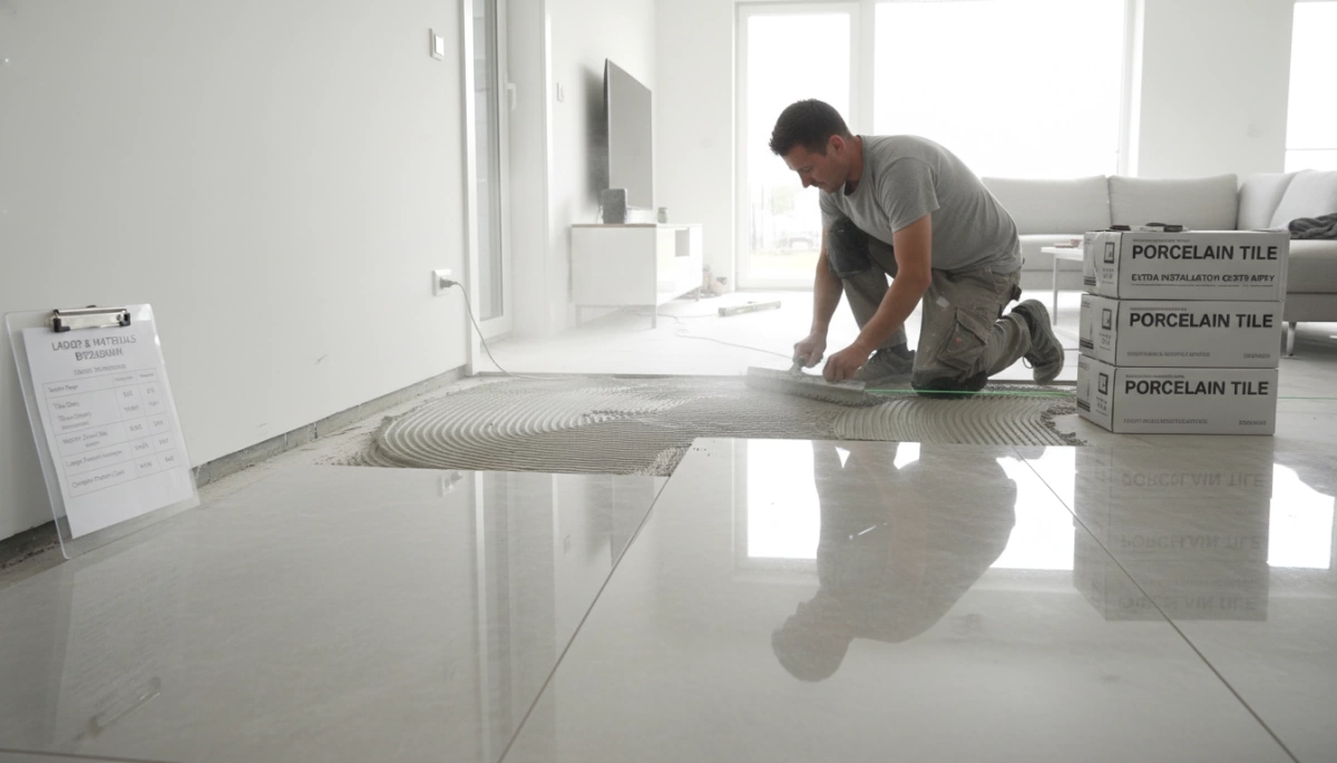 Karagdagang gastos sa pag-install ng porcelain tile flooring