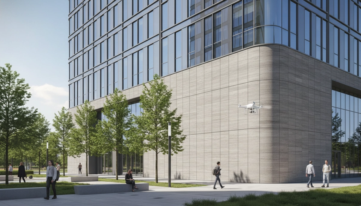 Leichter flexibler Stein für Hochhausstrukturen