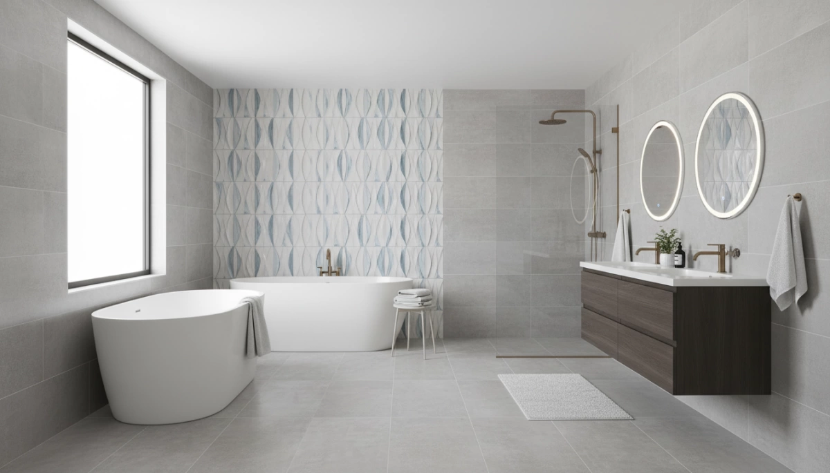 ميزات بلاط بورسلين للأرضيات والديكور في الحمامات