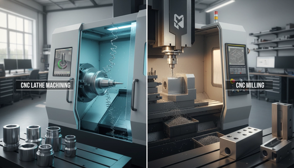 CNC Lathe Machining vs Milling Comparison