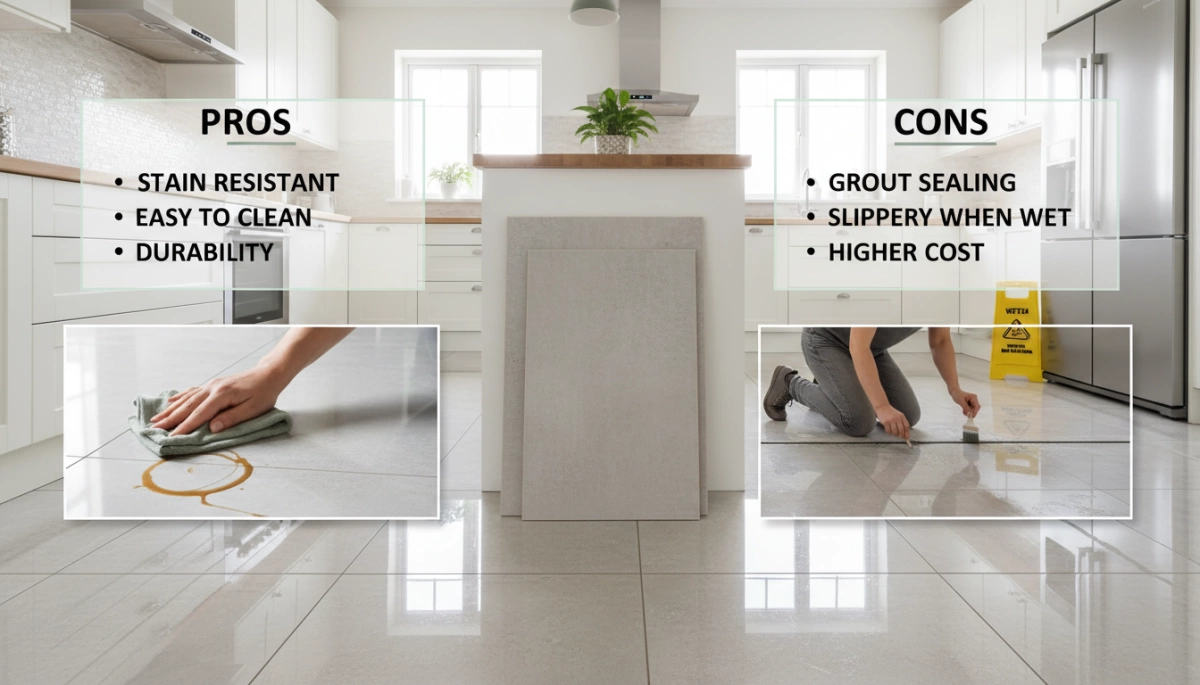 avantages et inconvénients du scellement du carrelage en porcelaine