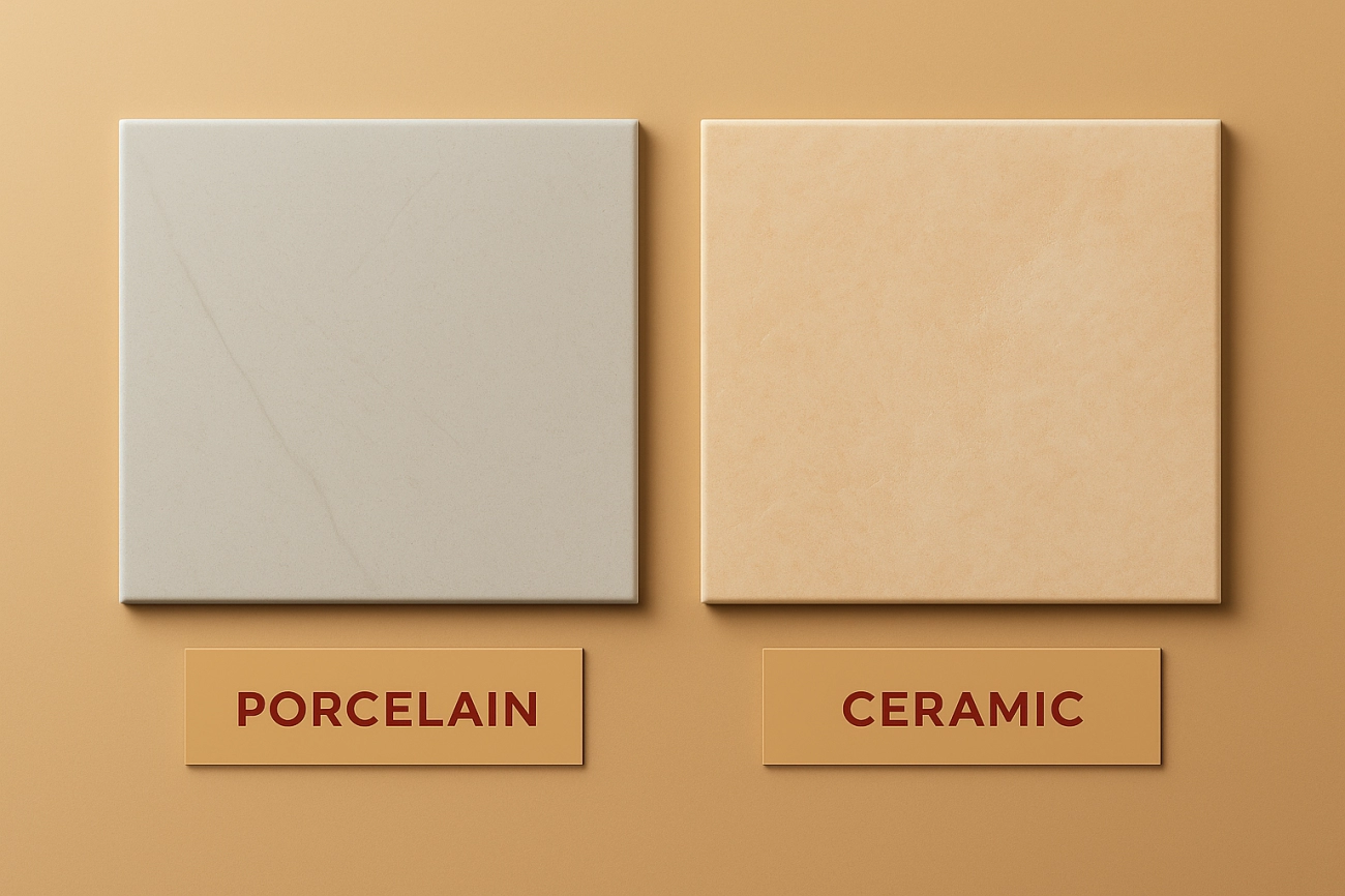 Utilisations du carrelage en porcelaine vs. non-porcelaine
