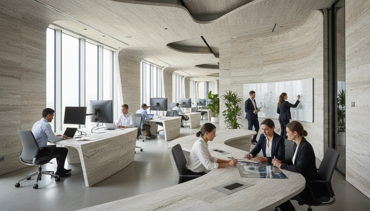 flexible stone office building design ideas