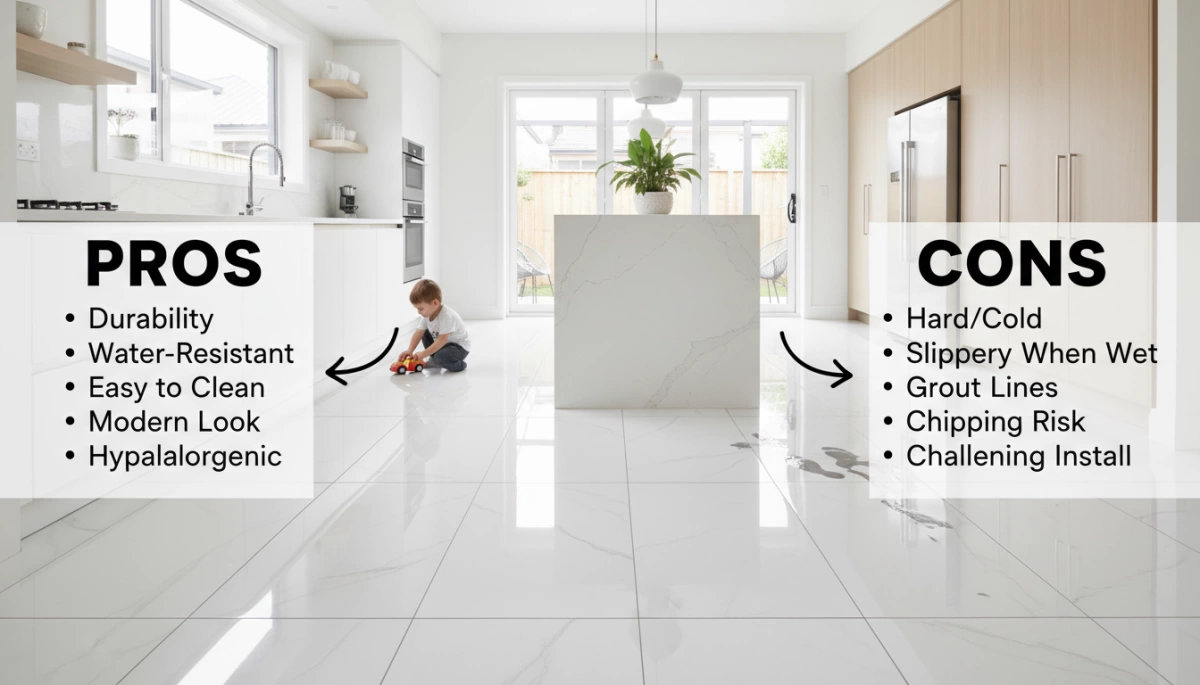 Porcelain Kitchen Floor Tiles Pros and Cons