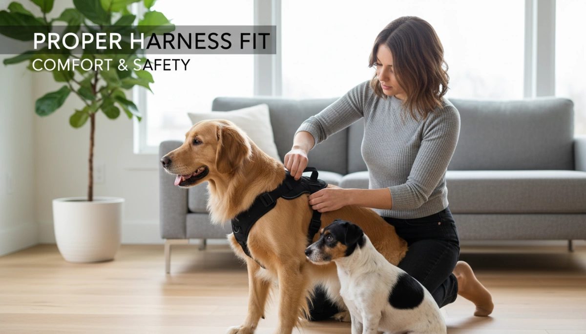 Proper dog harness fitting techniques