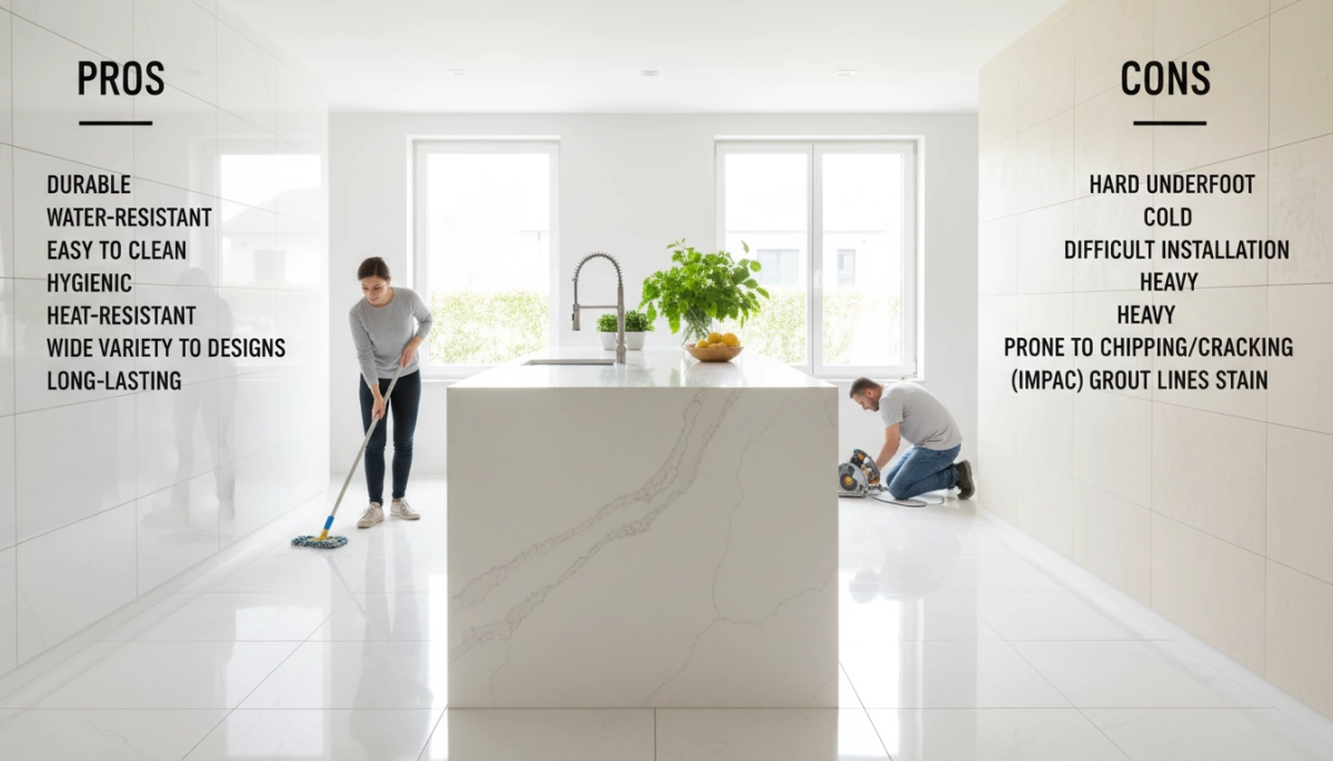 Pros and Cons of Porcelain Kitchen Tiles